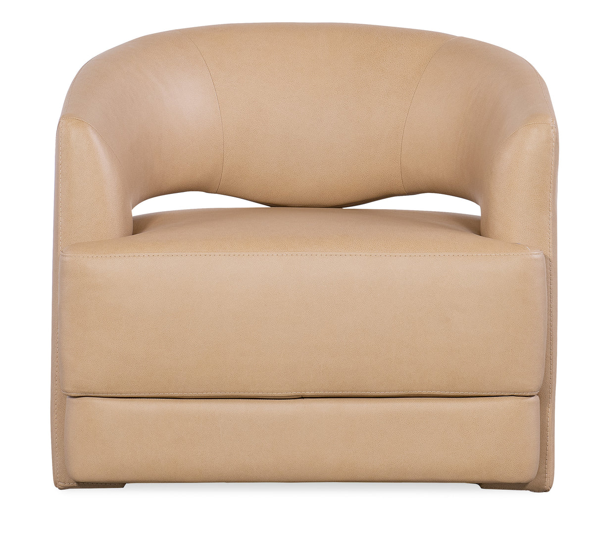 a tan chair with a white background