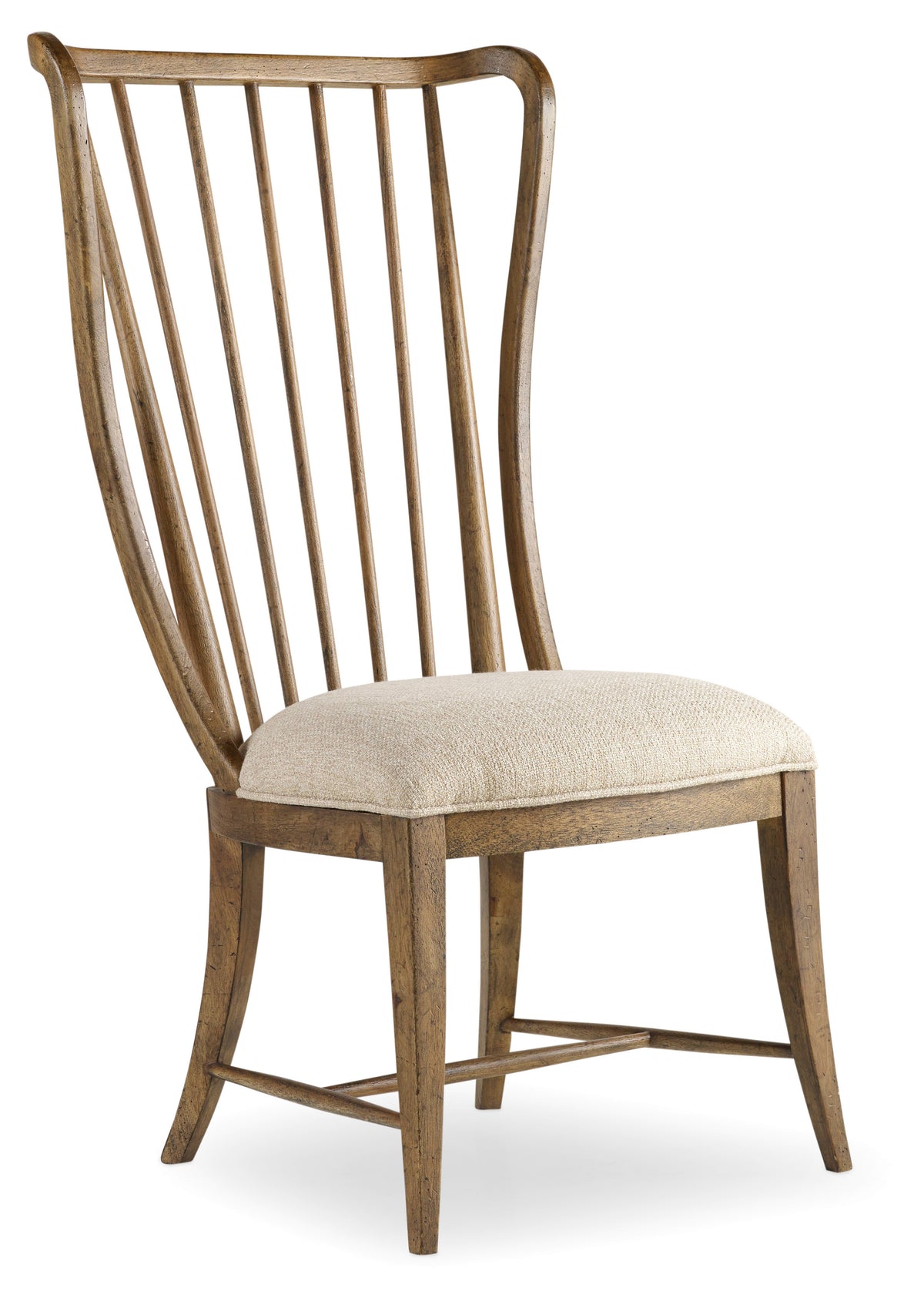 a chair with a cushioned seat