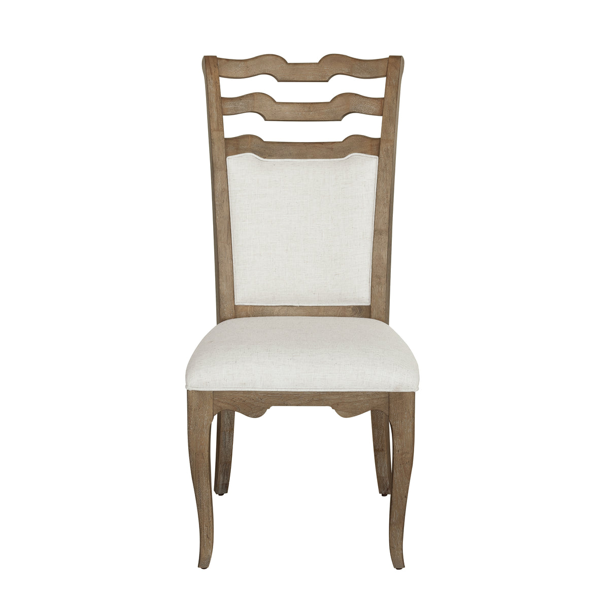 a chair with a white cushion
