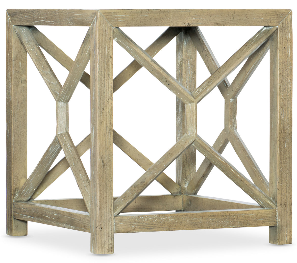 a wooden box with cross design