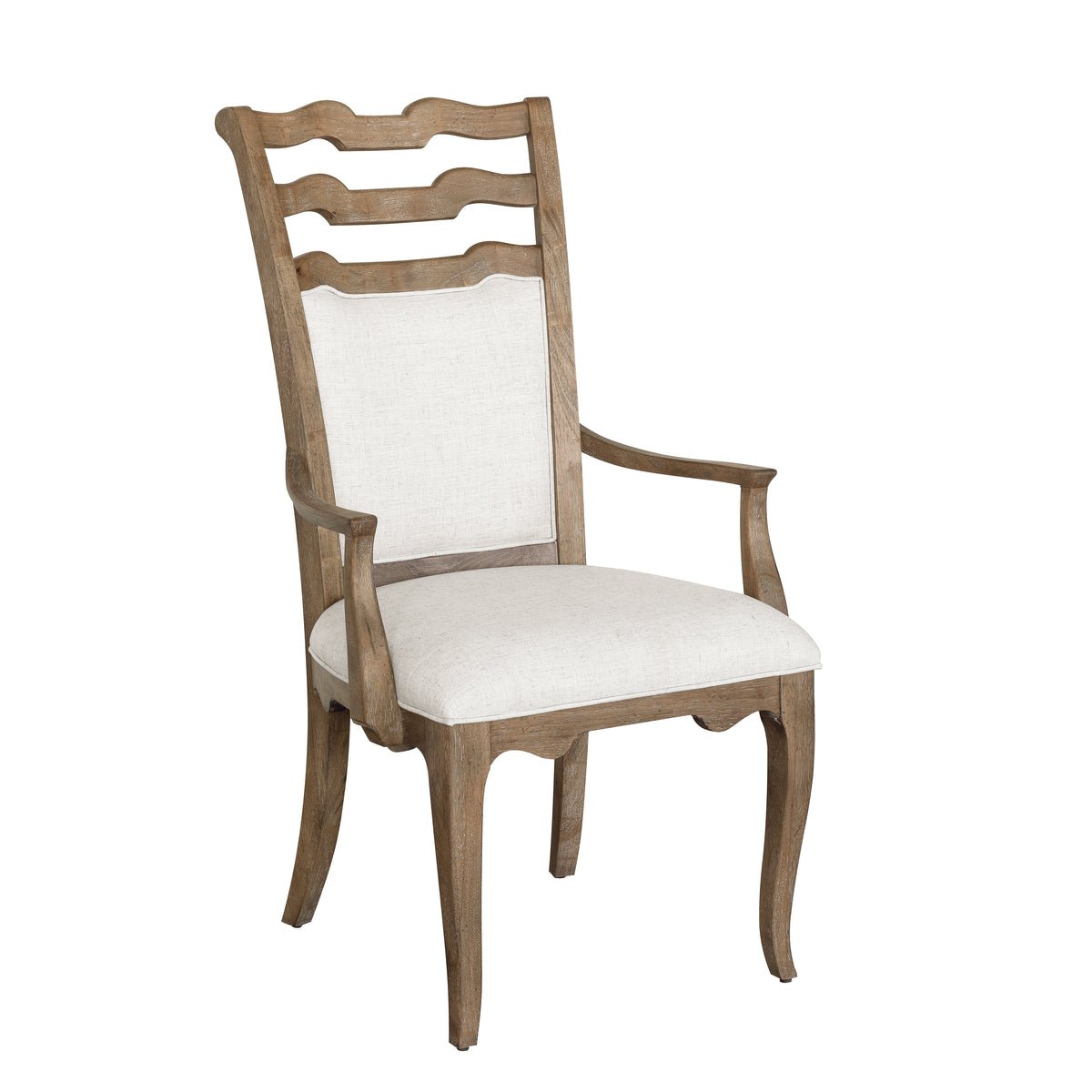 a chair with a white cushion