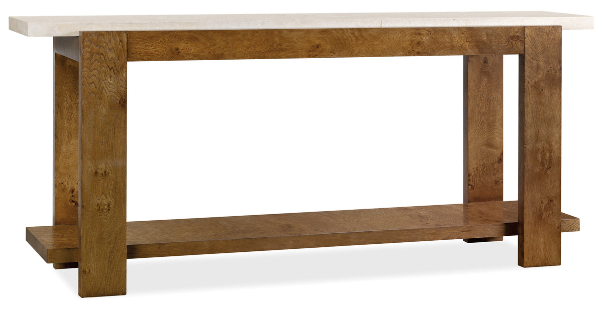 a brown table with a white surface