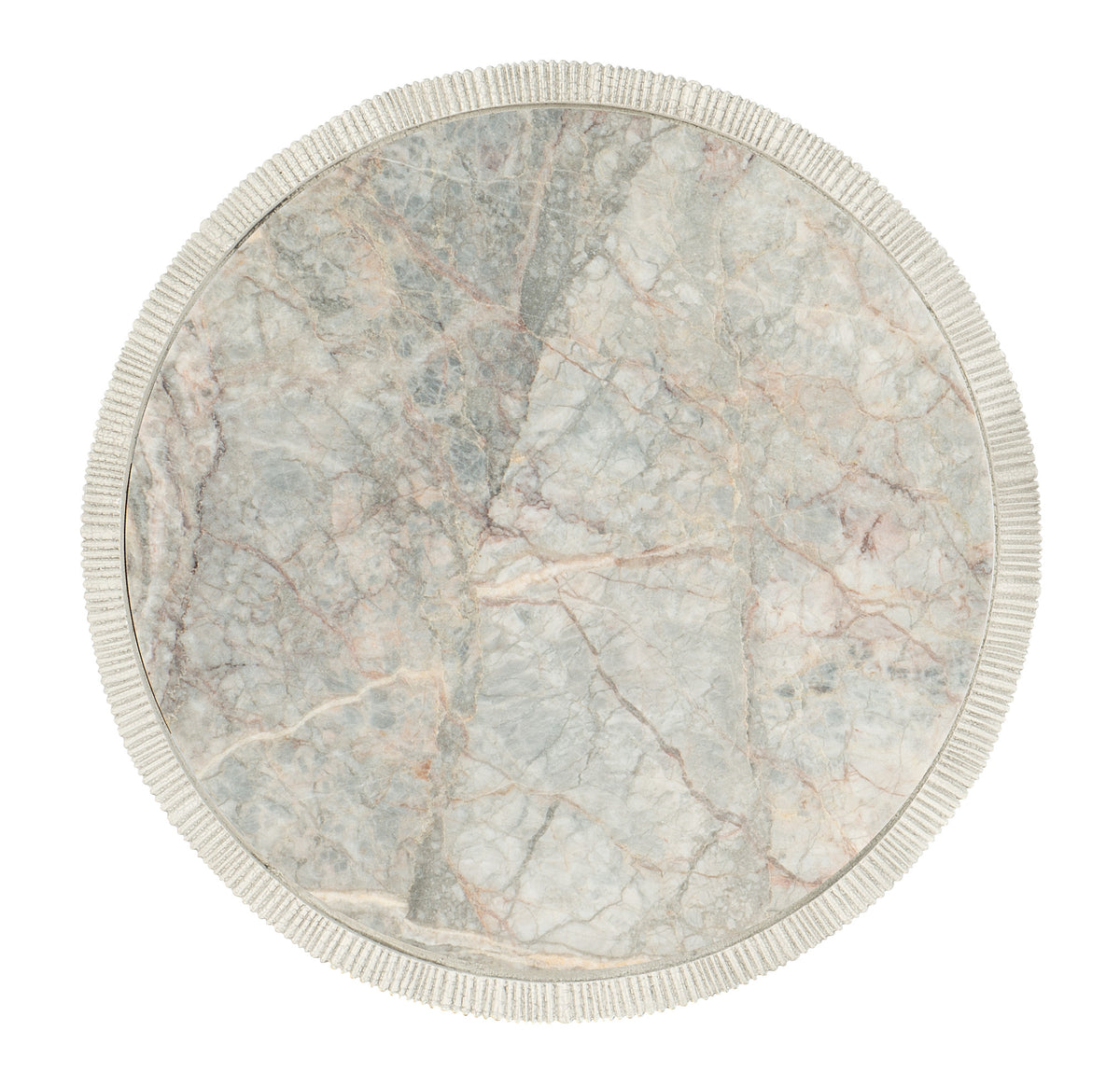 a circular surface with a white surface