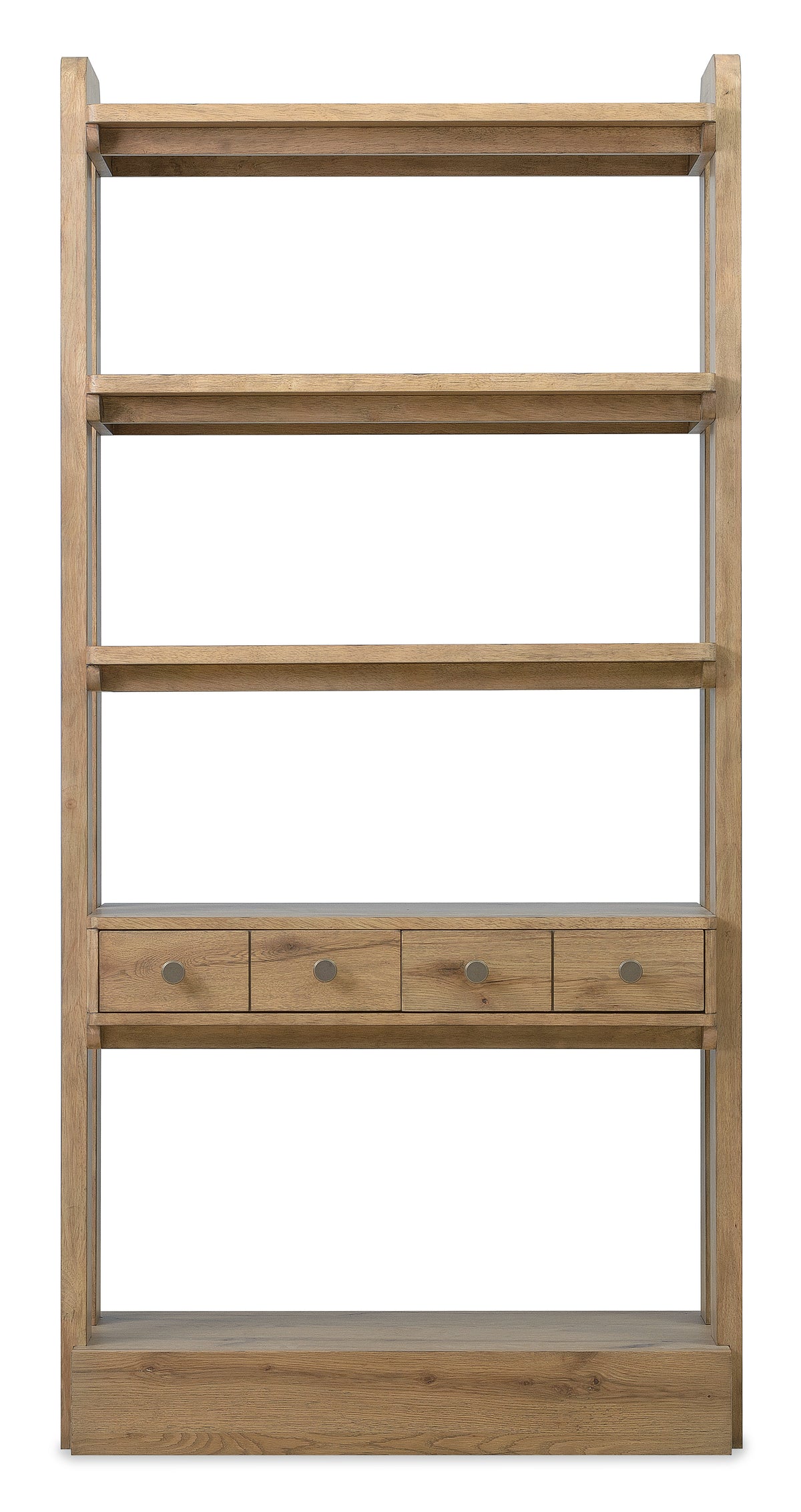 a wooden shelf with drawers
