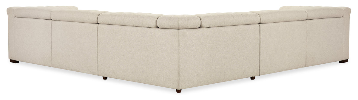 a white couch with a corner
