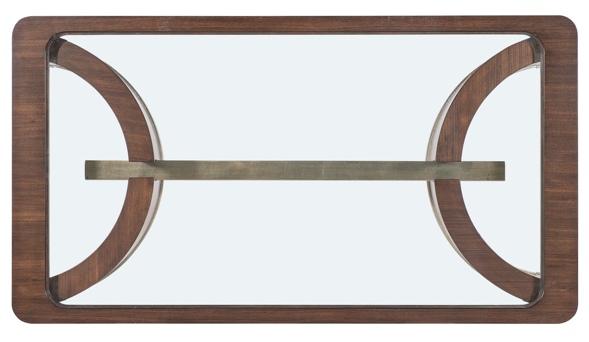 a wooden frame with a metal strip
