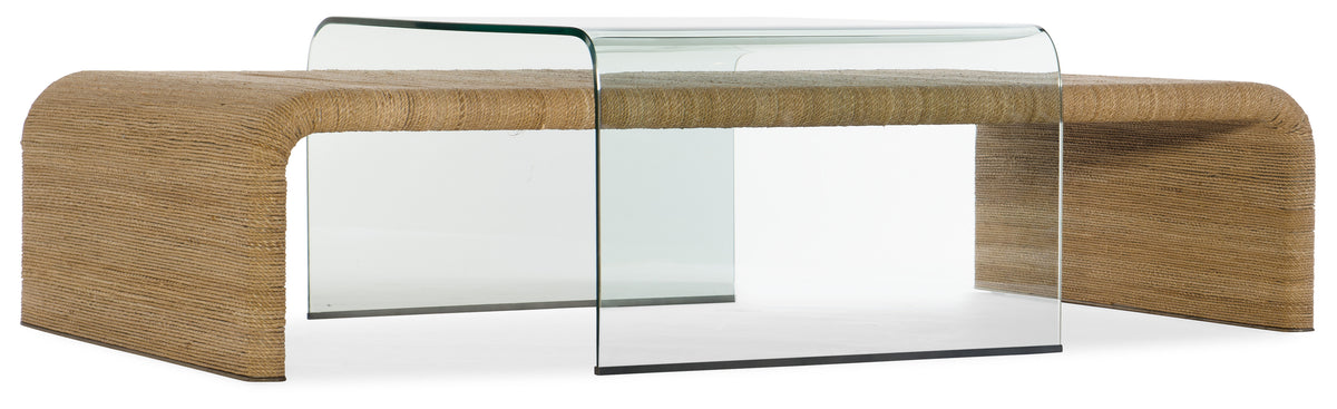a glass bench with a seat