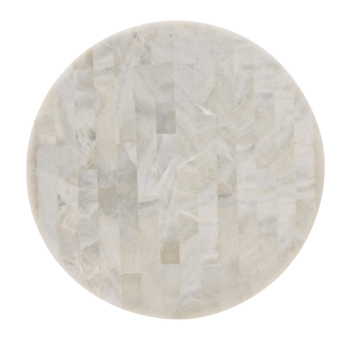 a circular white surface with a white background