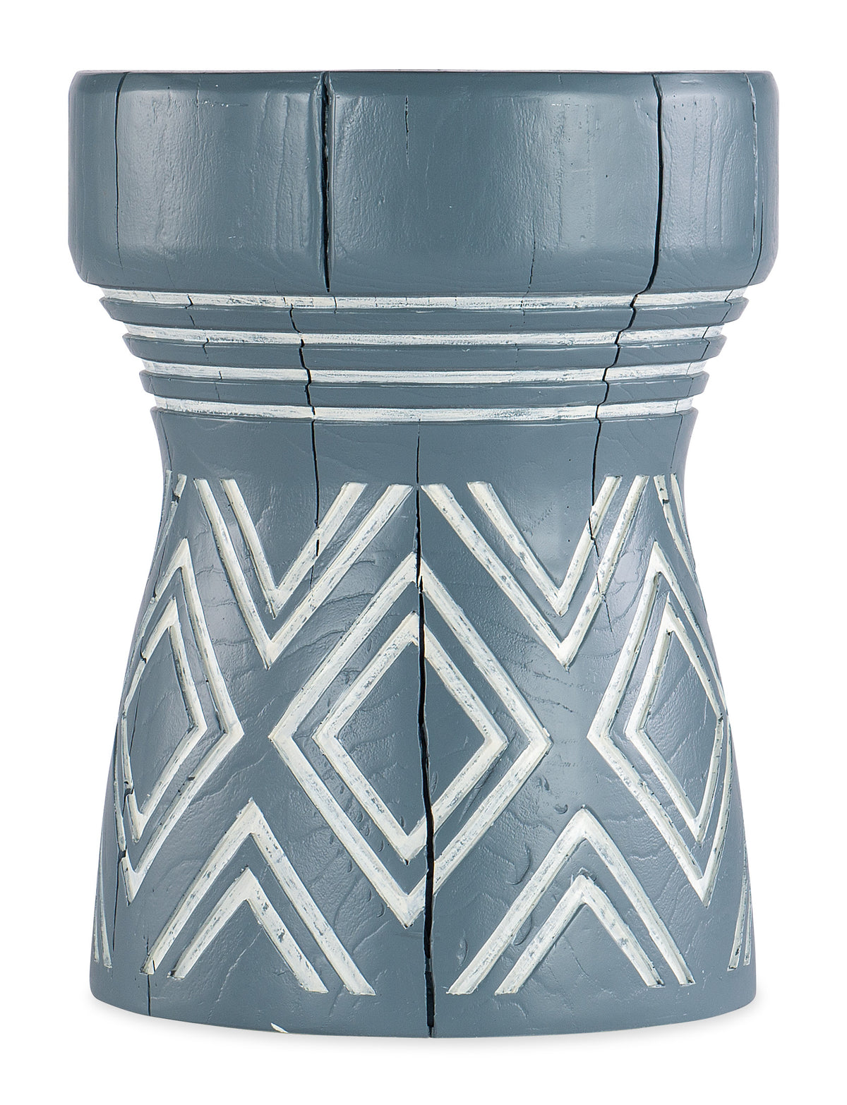a grey and white object with a pattern