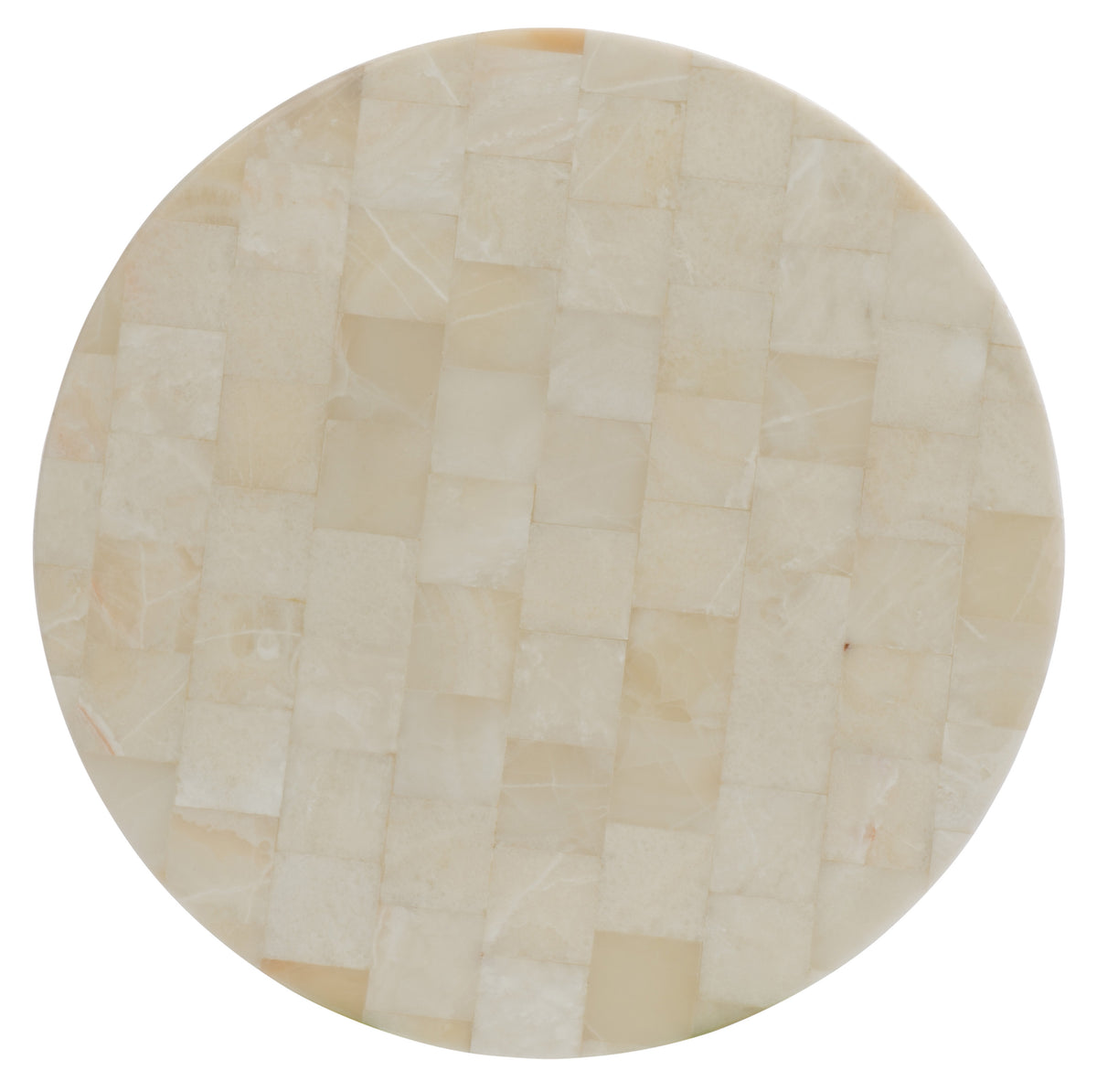 a circular surface with a white surface