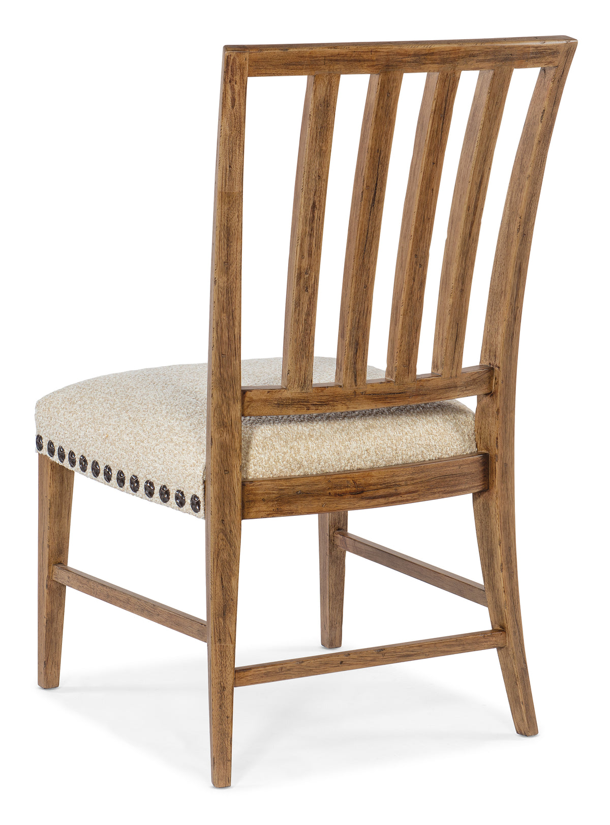 a wooden chair with a cushion