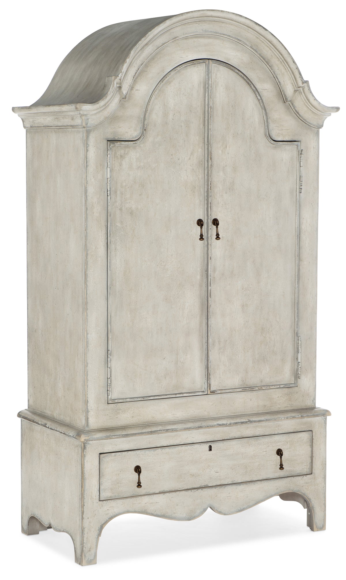 a white cabinet with two doors