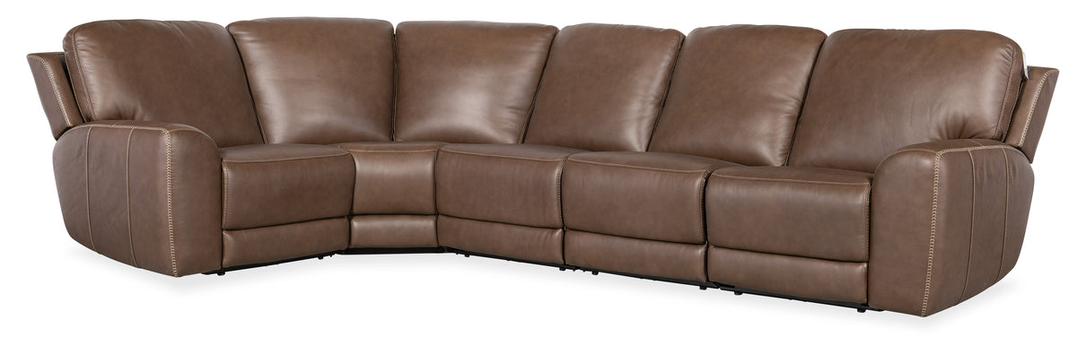 a brown leather couch with white background