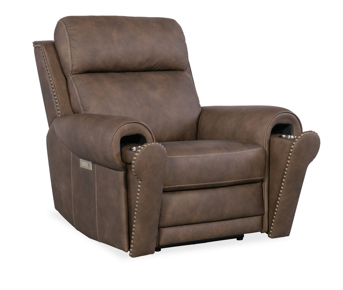 a brown recliner chair