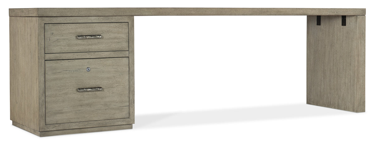 a desk with drawers and a white background