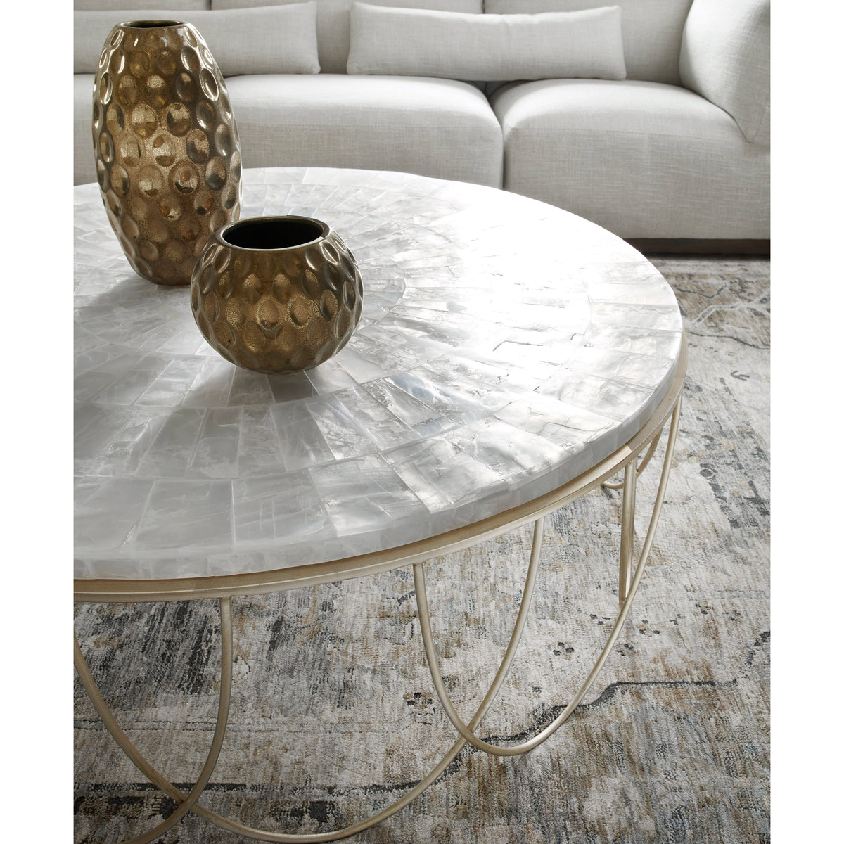 a table with a vase on it