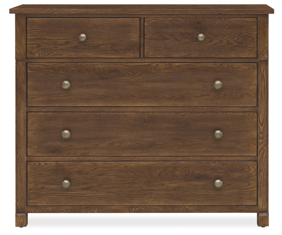 a wooden dresser with four drawers