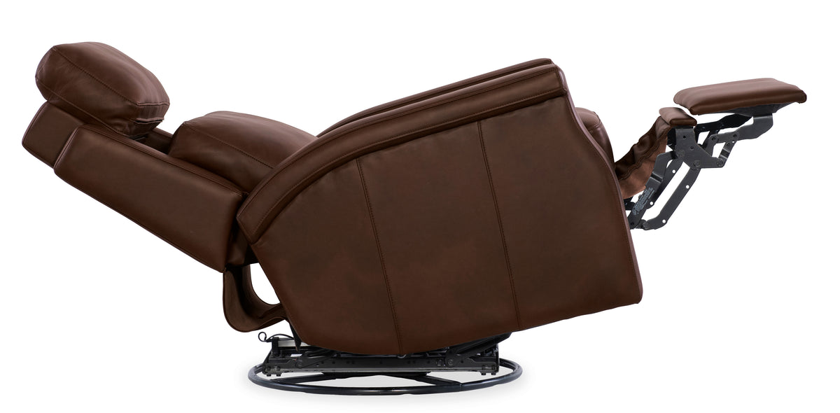 Kaufman Swivel Power Recliner with Pop-Up Headrest - Hooker Furniture (HRF-3237)