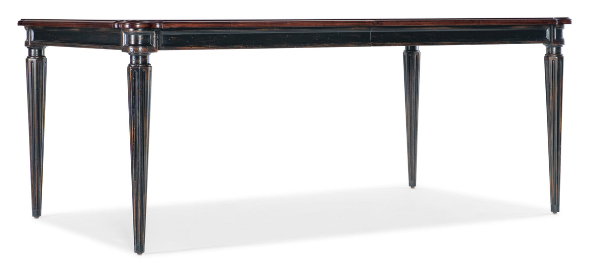 a table with a wooden leg