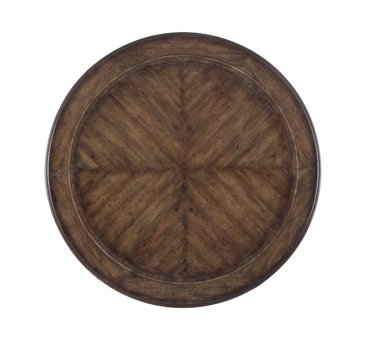 a circular wooden surface with a cross pattern