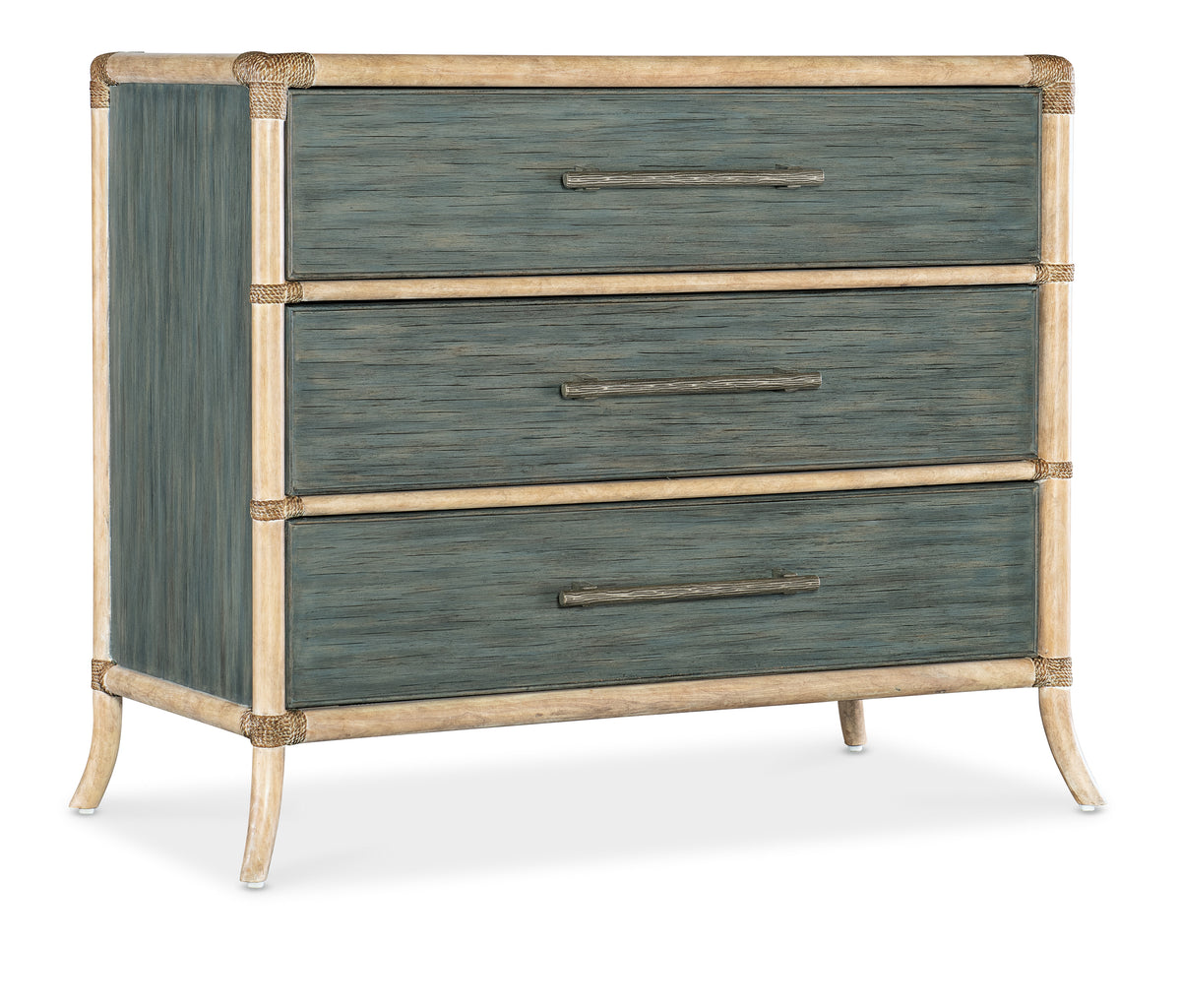 a chest of drawers with a white border