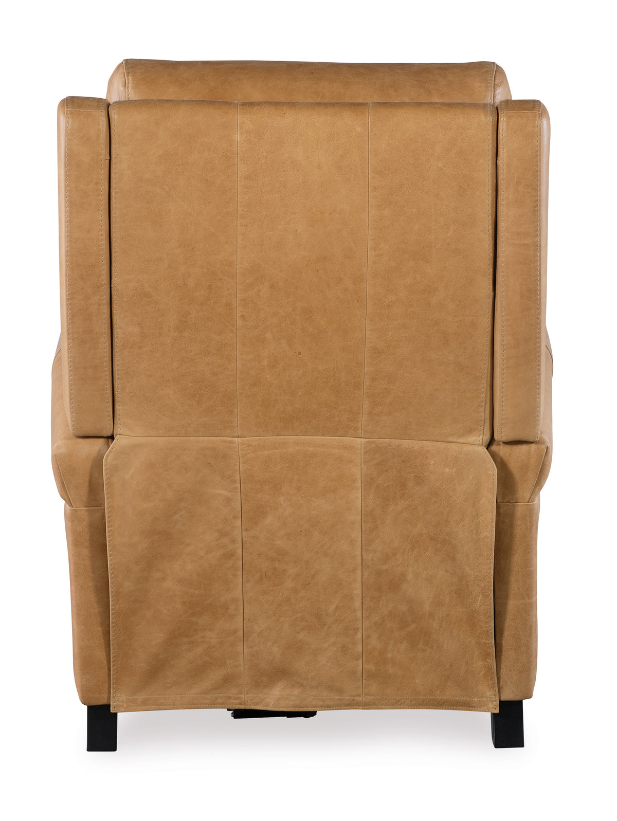the back of a brown chair