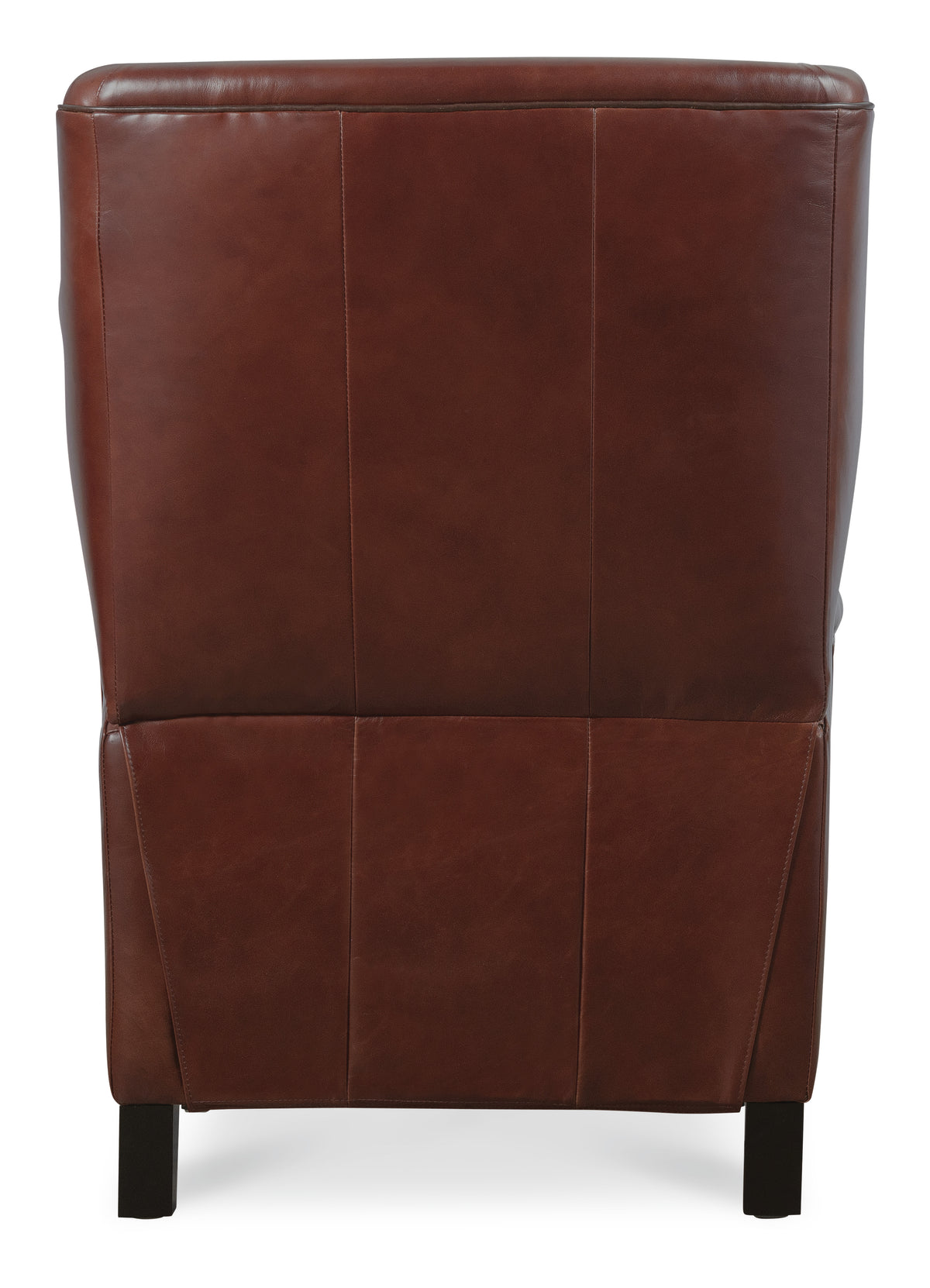 a brown leather chair with white background