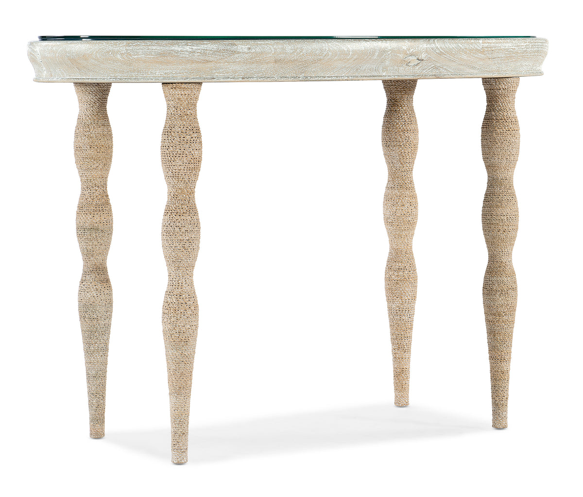 a table with legs and a glass top