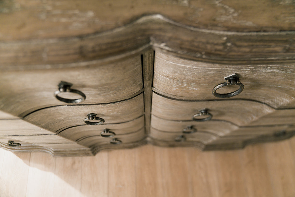 a close up of a dresser