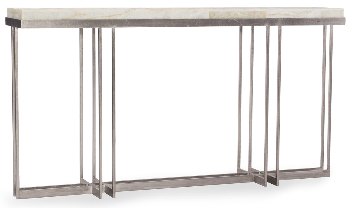 a table with a marble top