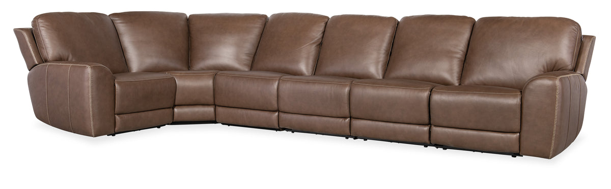 a brown leather couch with white background