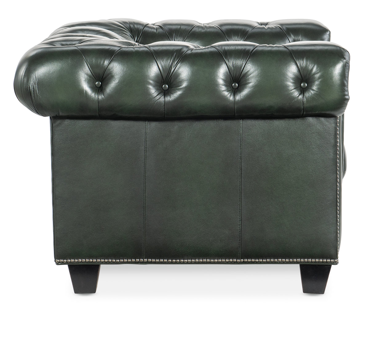 the back of a leather chair