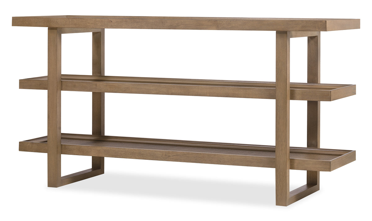 a brown wood shelf with a white background