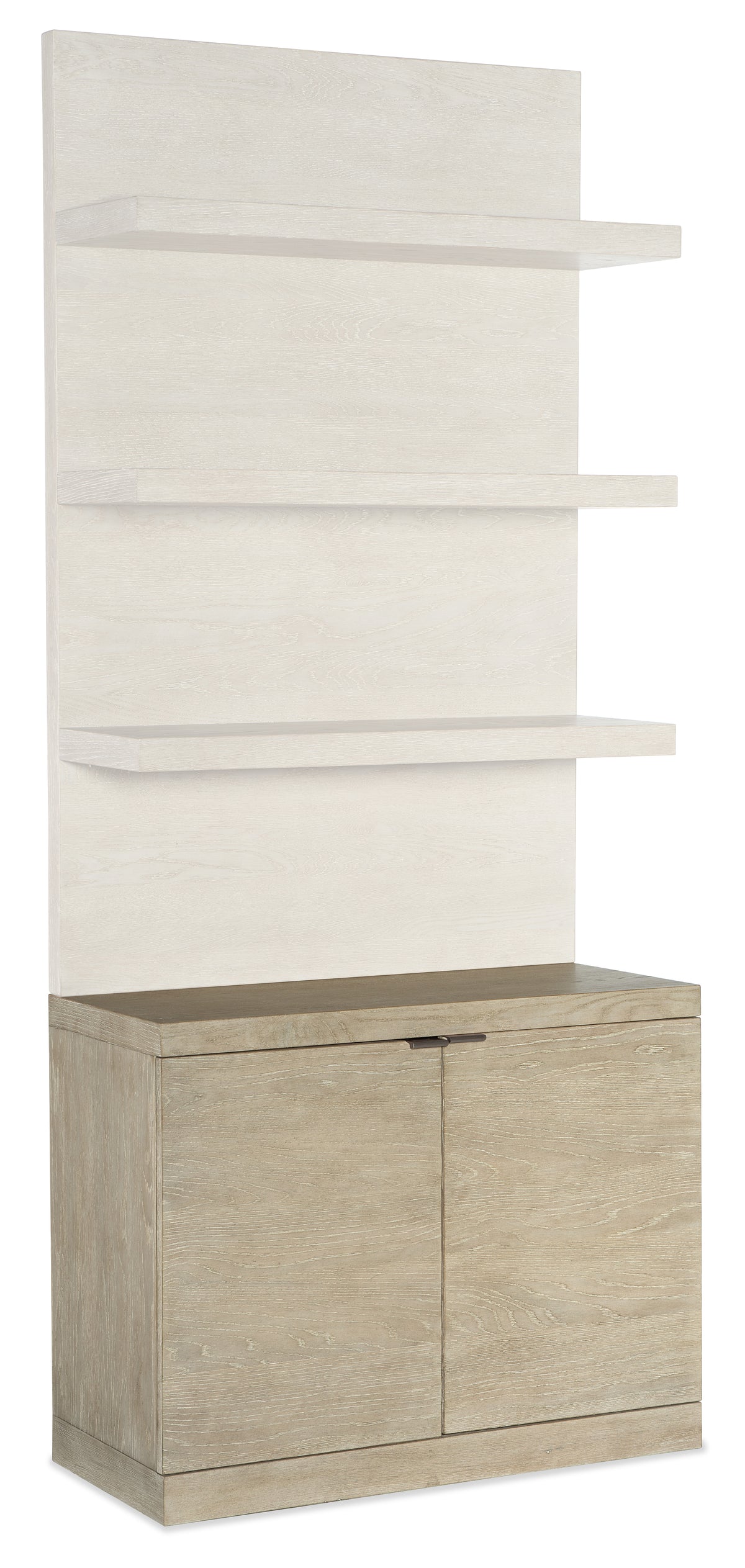 a white shelf with drawers