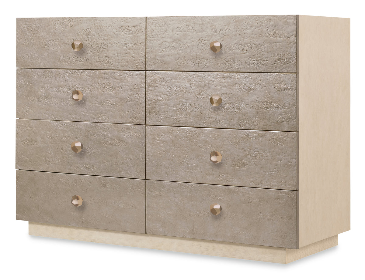 a dresser with drawers on it