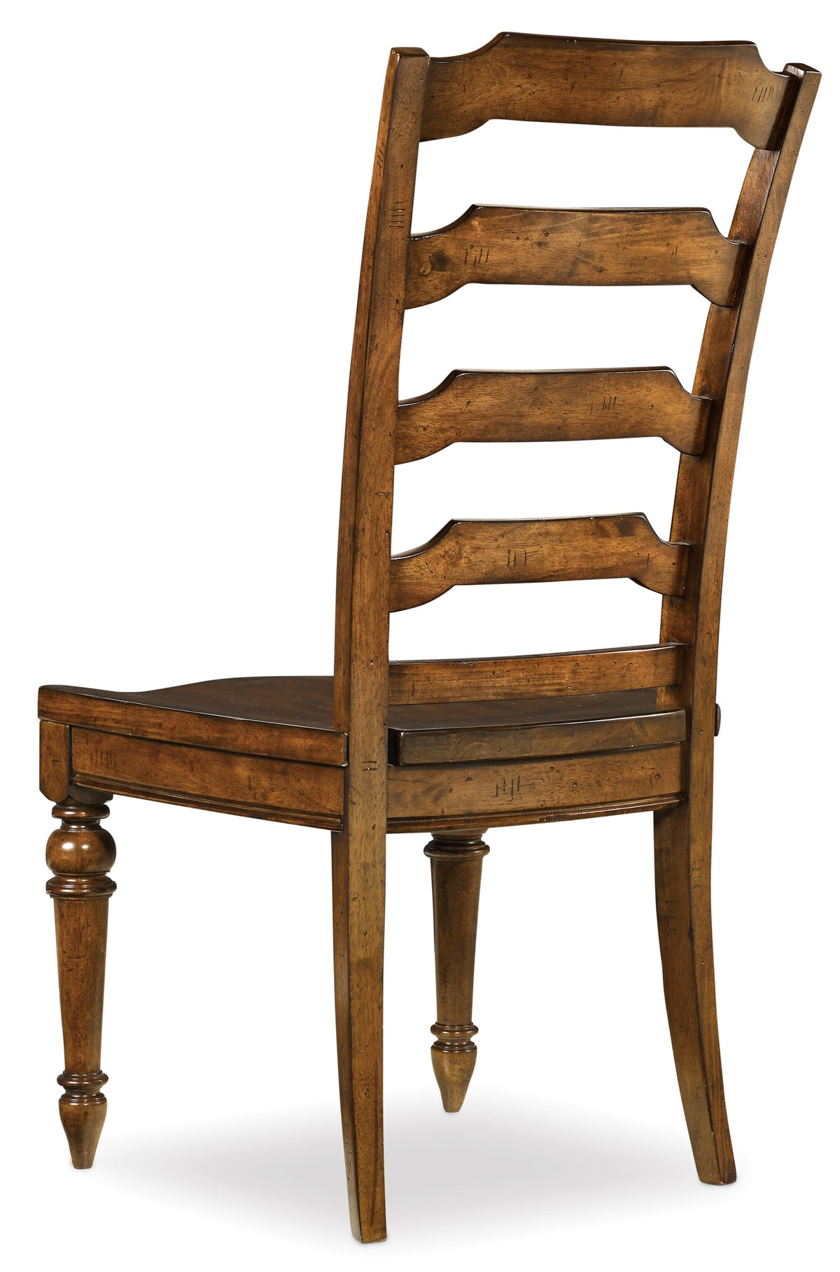 a wooden chair with a cushion