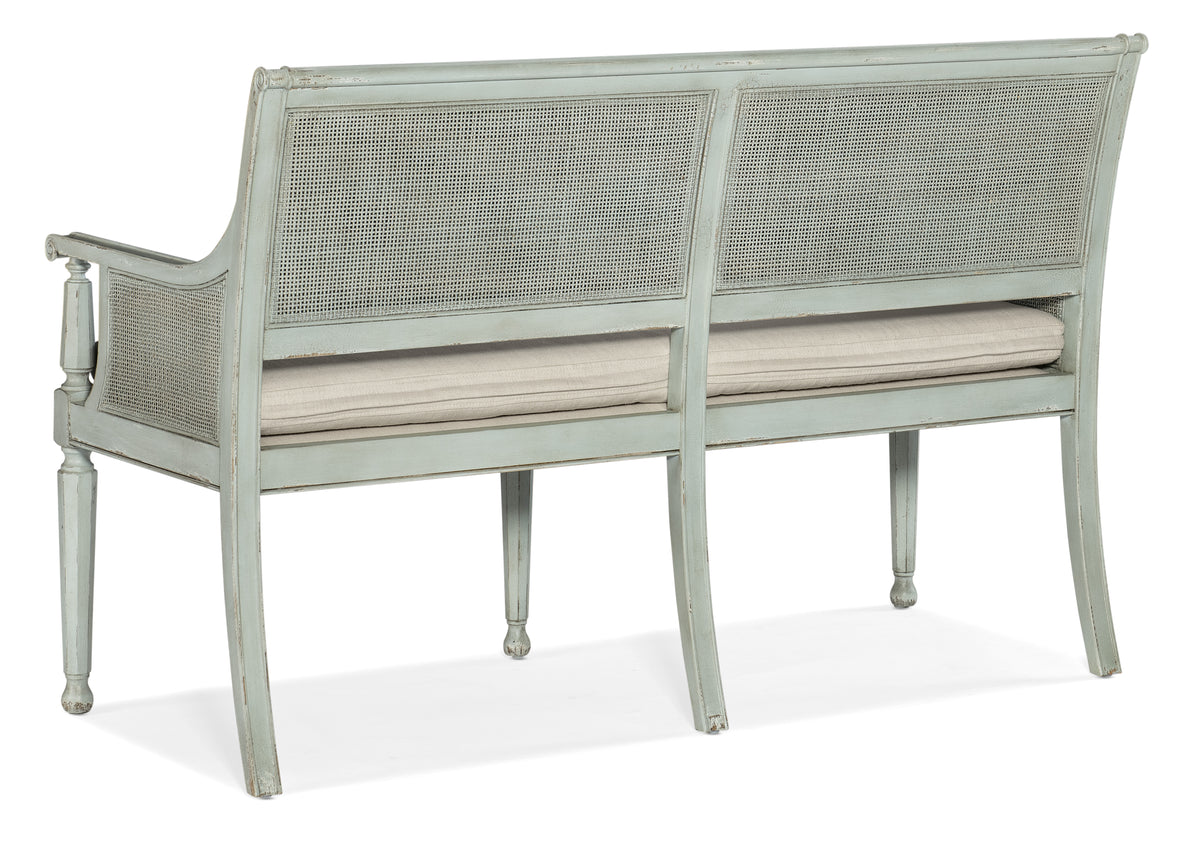 a bench with a cushion