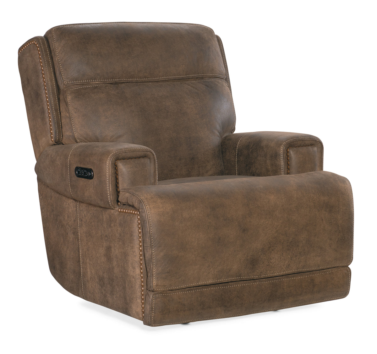 a brown recliner chair