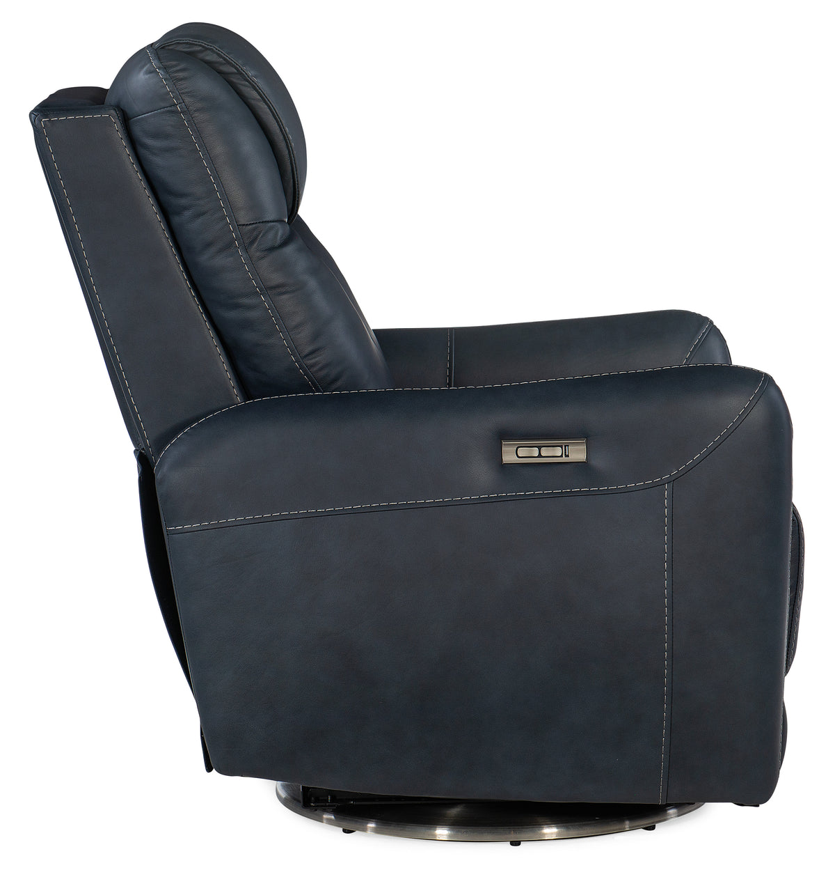 a black recliner chair with a white background