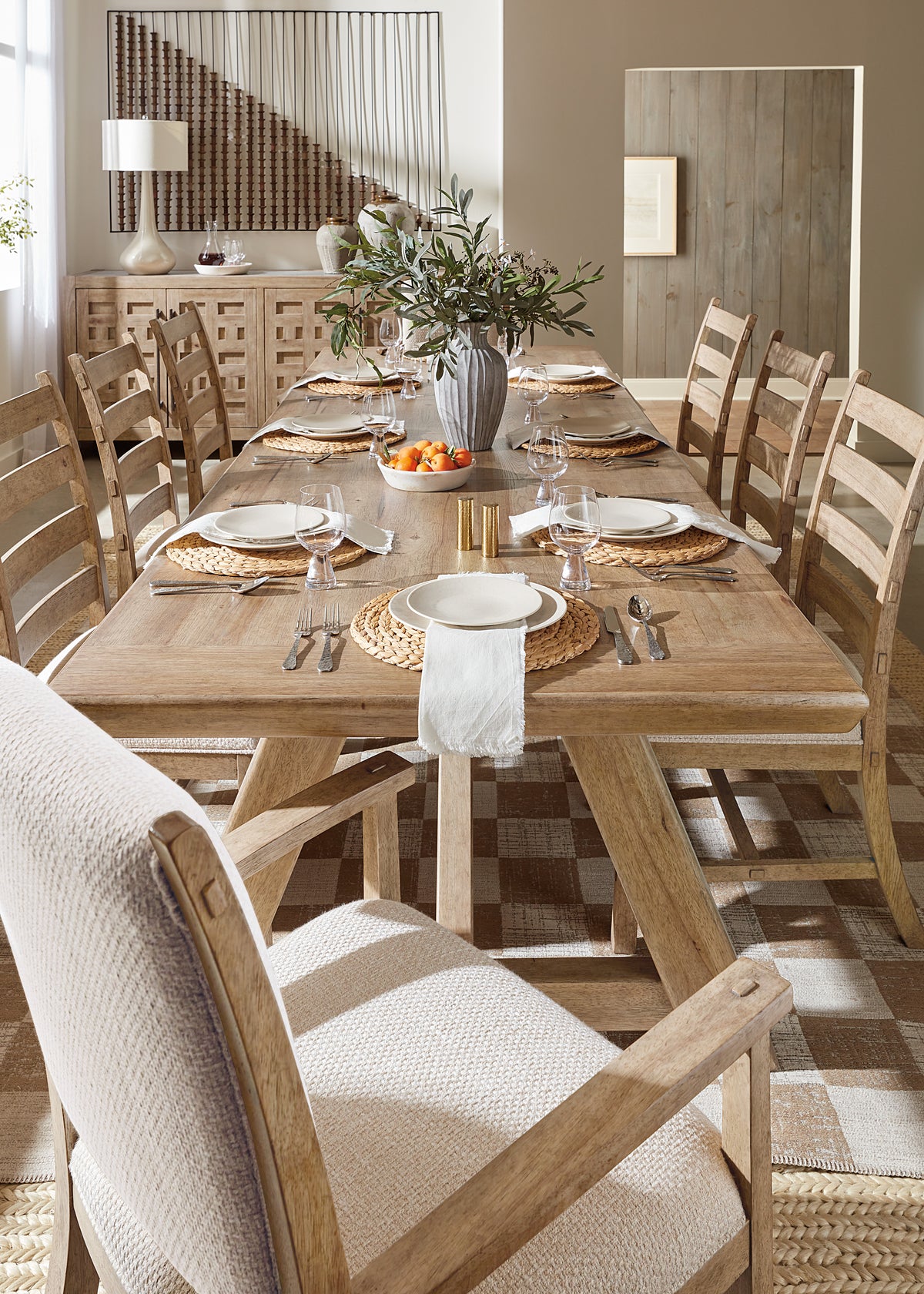 a table set for a dinner party