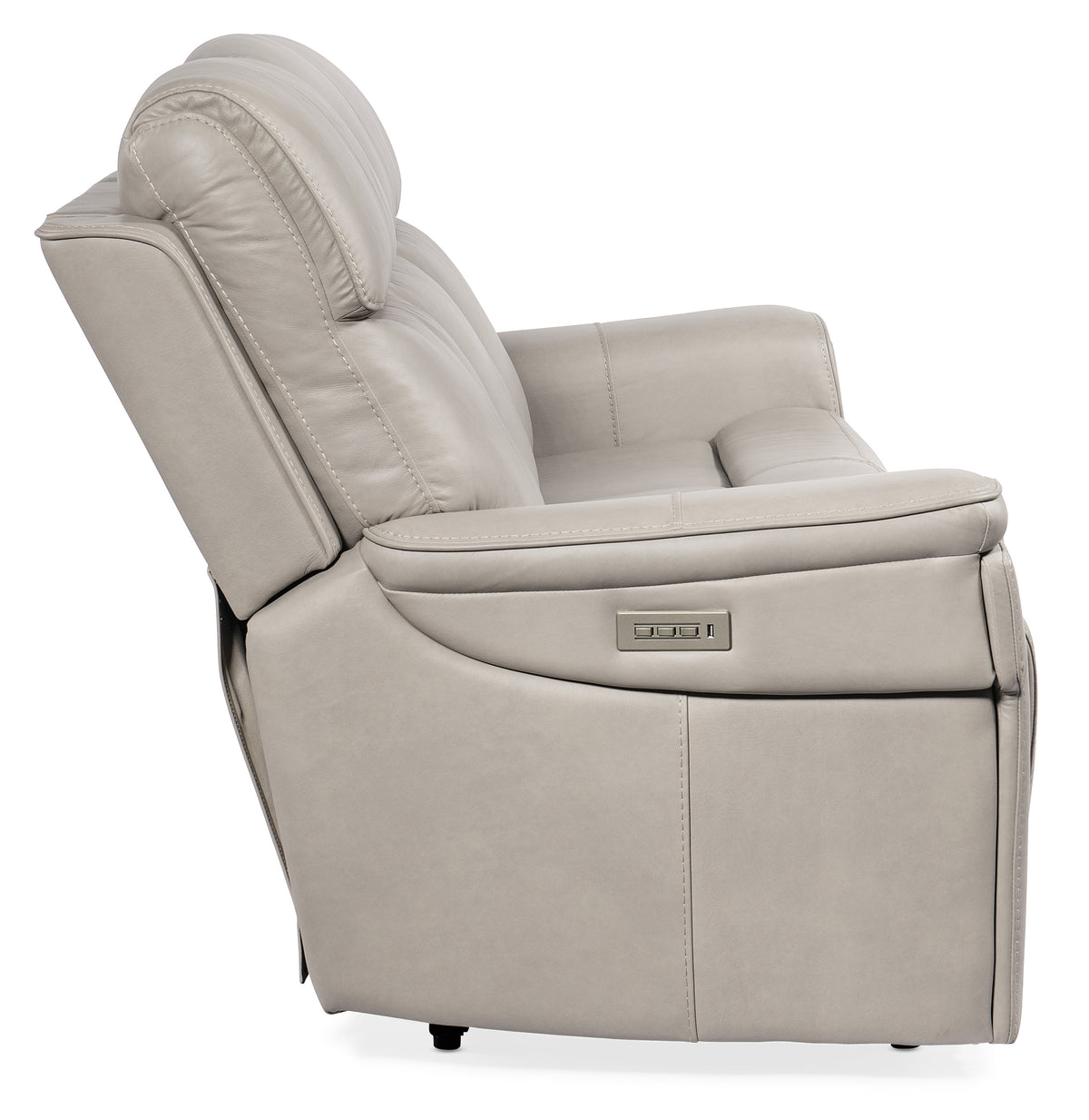 a close up of a recliner
