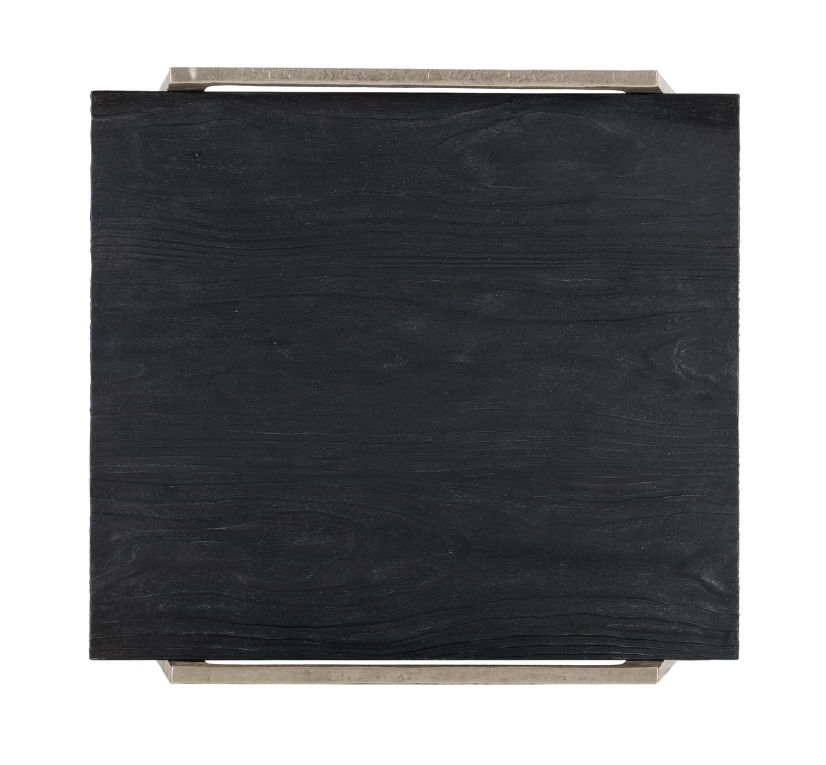 a black square object with metal legs
