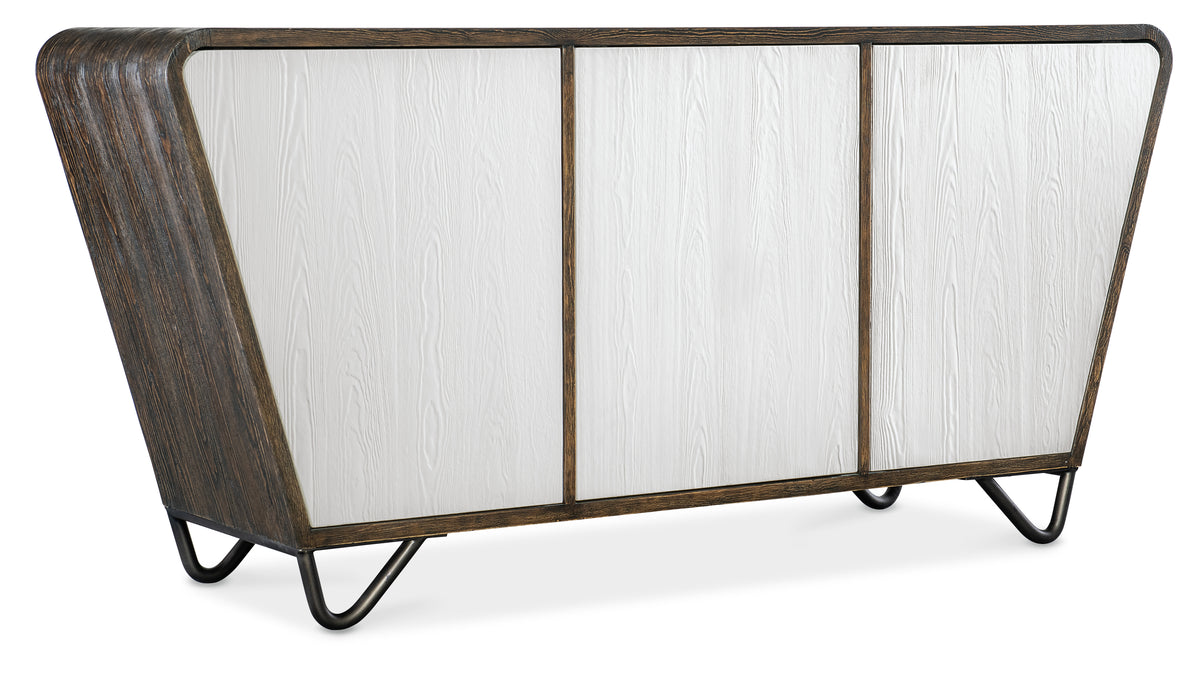 a white and brown cabinet