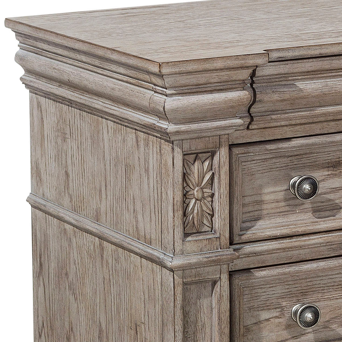 a close up of a dresser