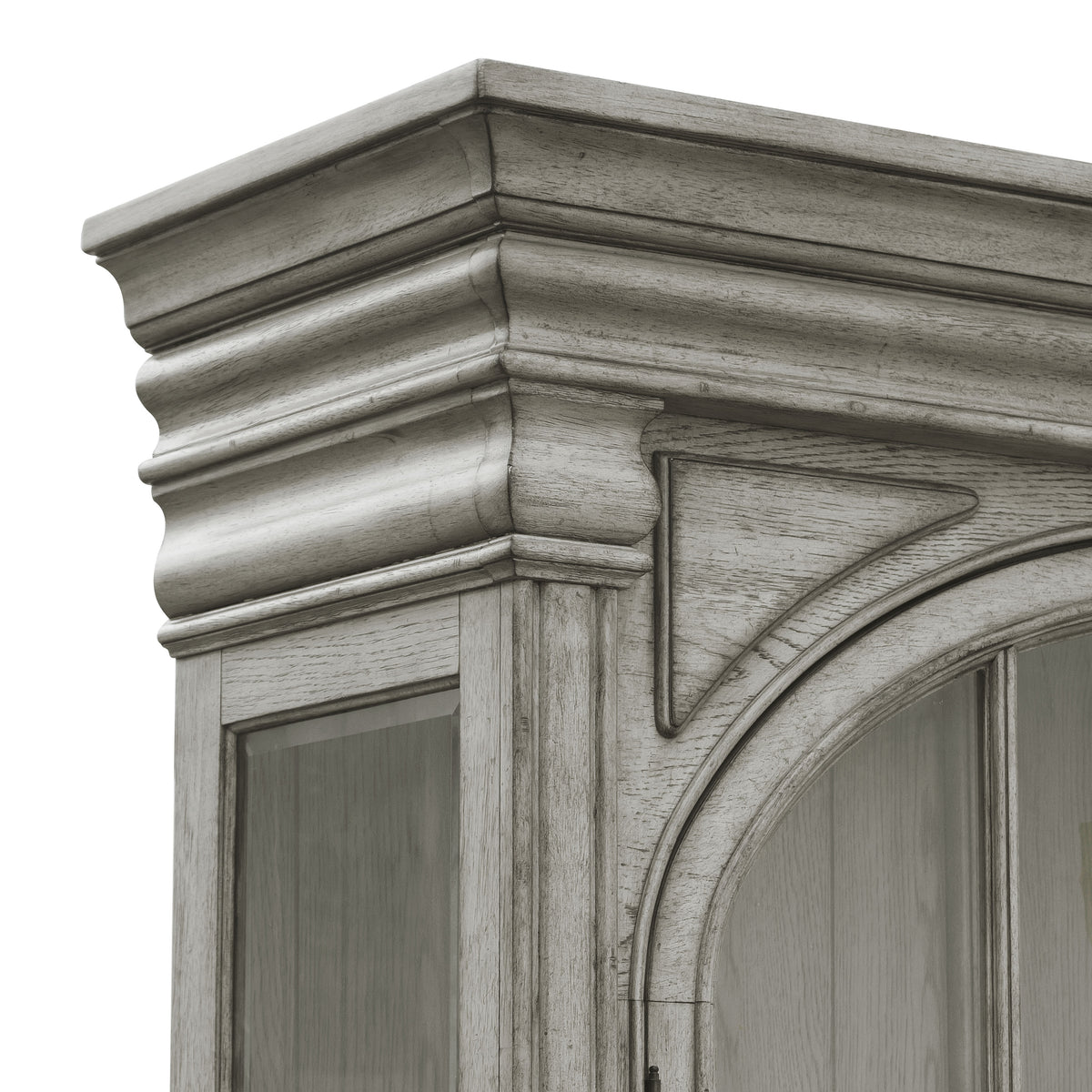 a corner of a cabinet