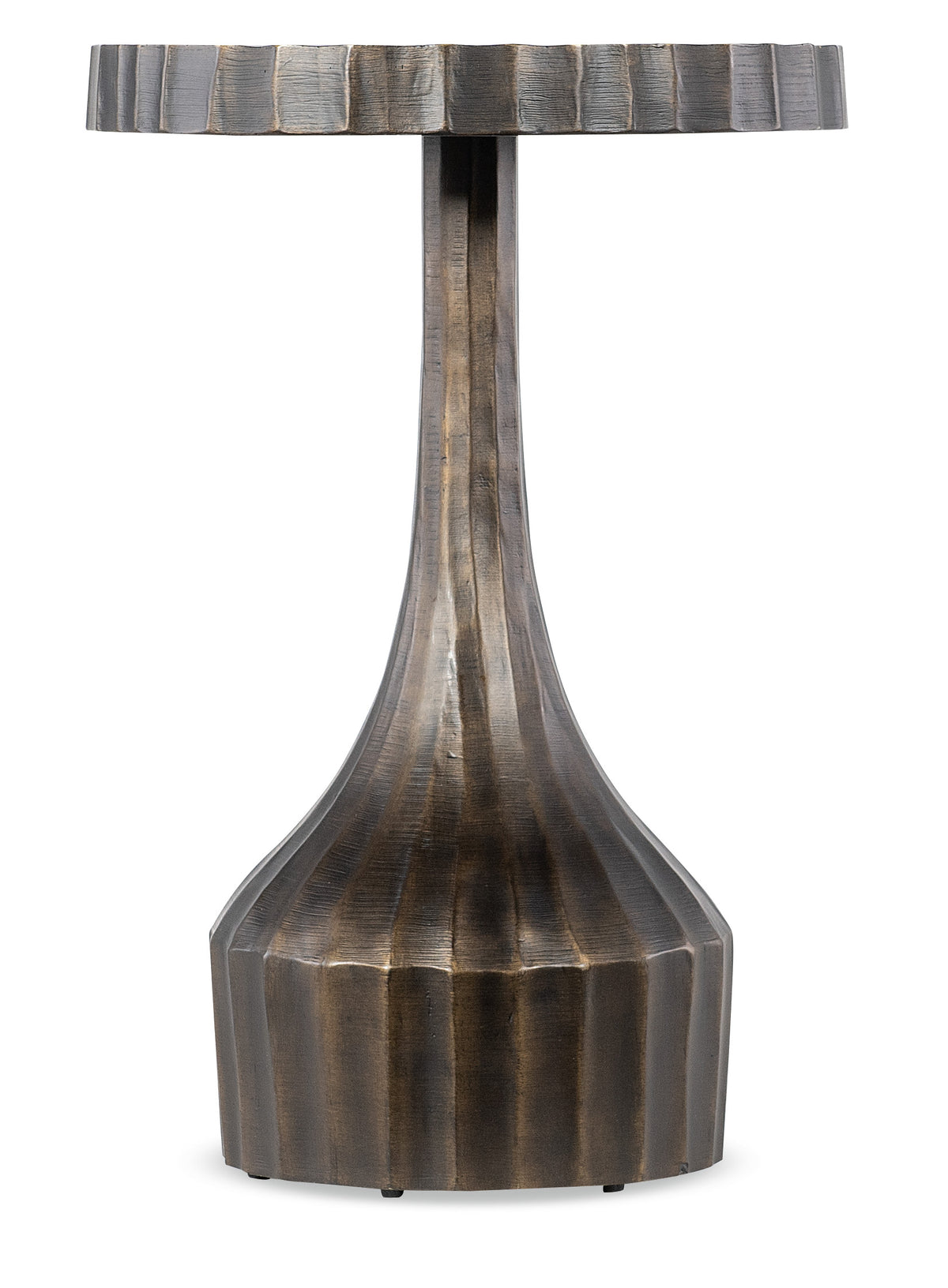 a metal object with a curved neck