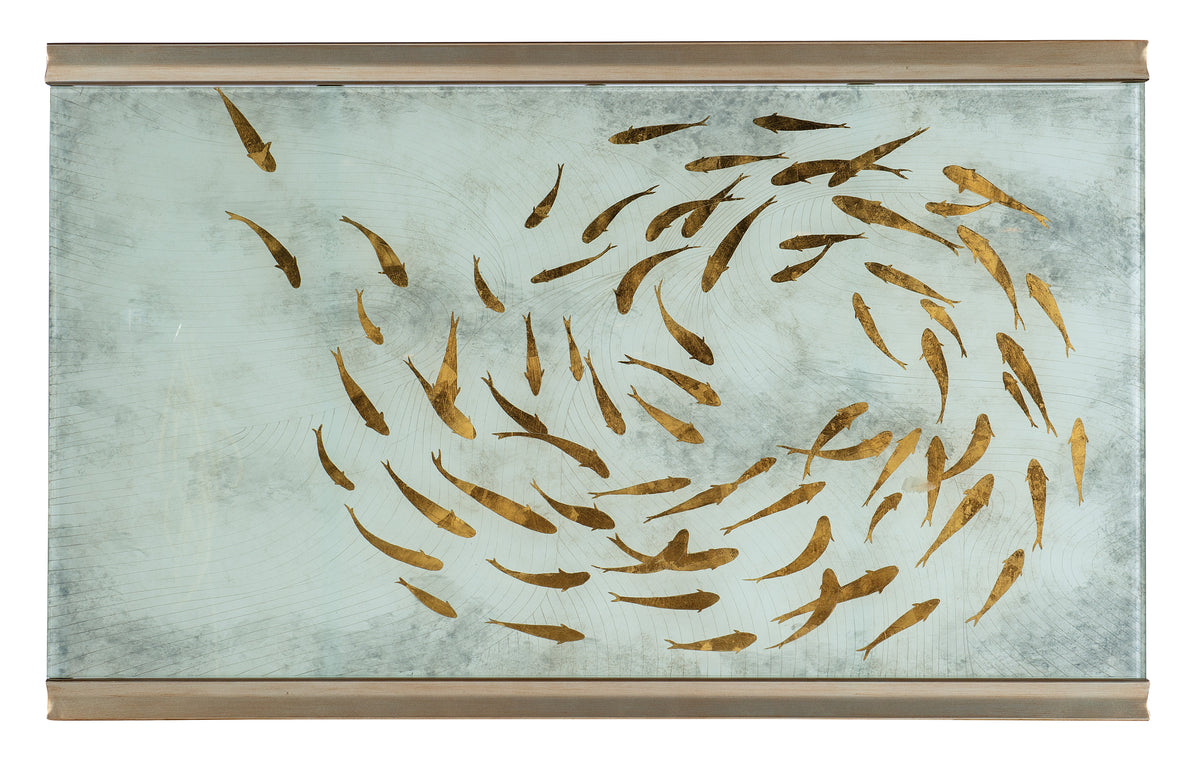a gold fish in a frame