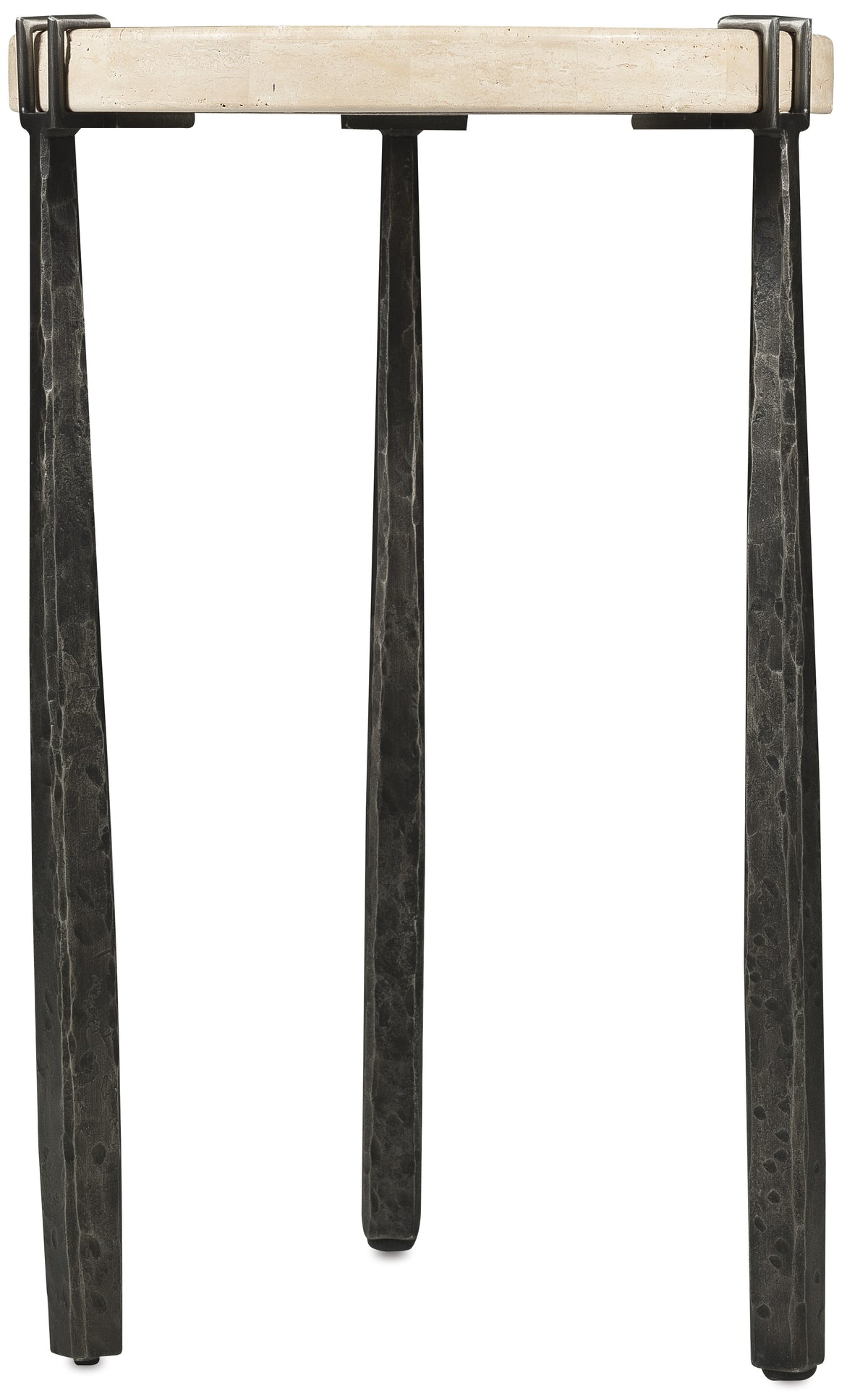 a group of metal pillars