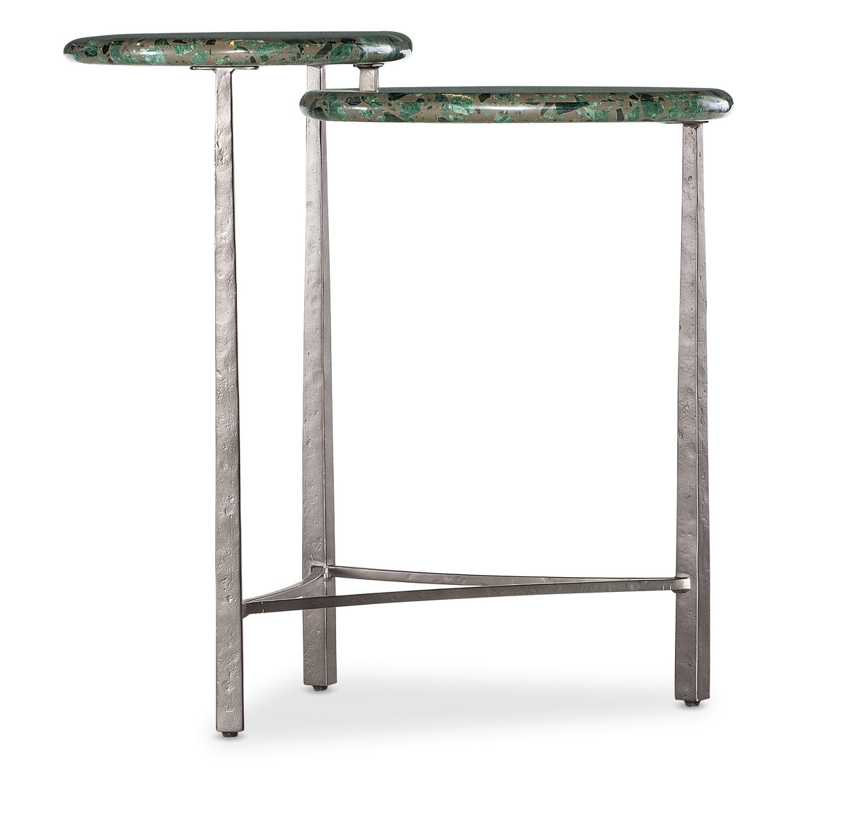 a table with green marble top