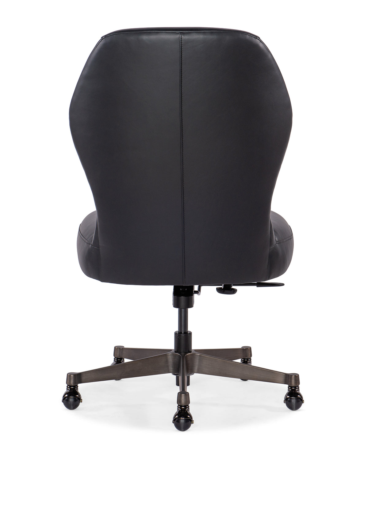 the back of a black office chair